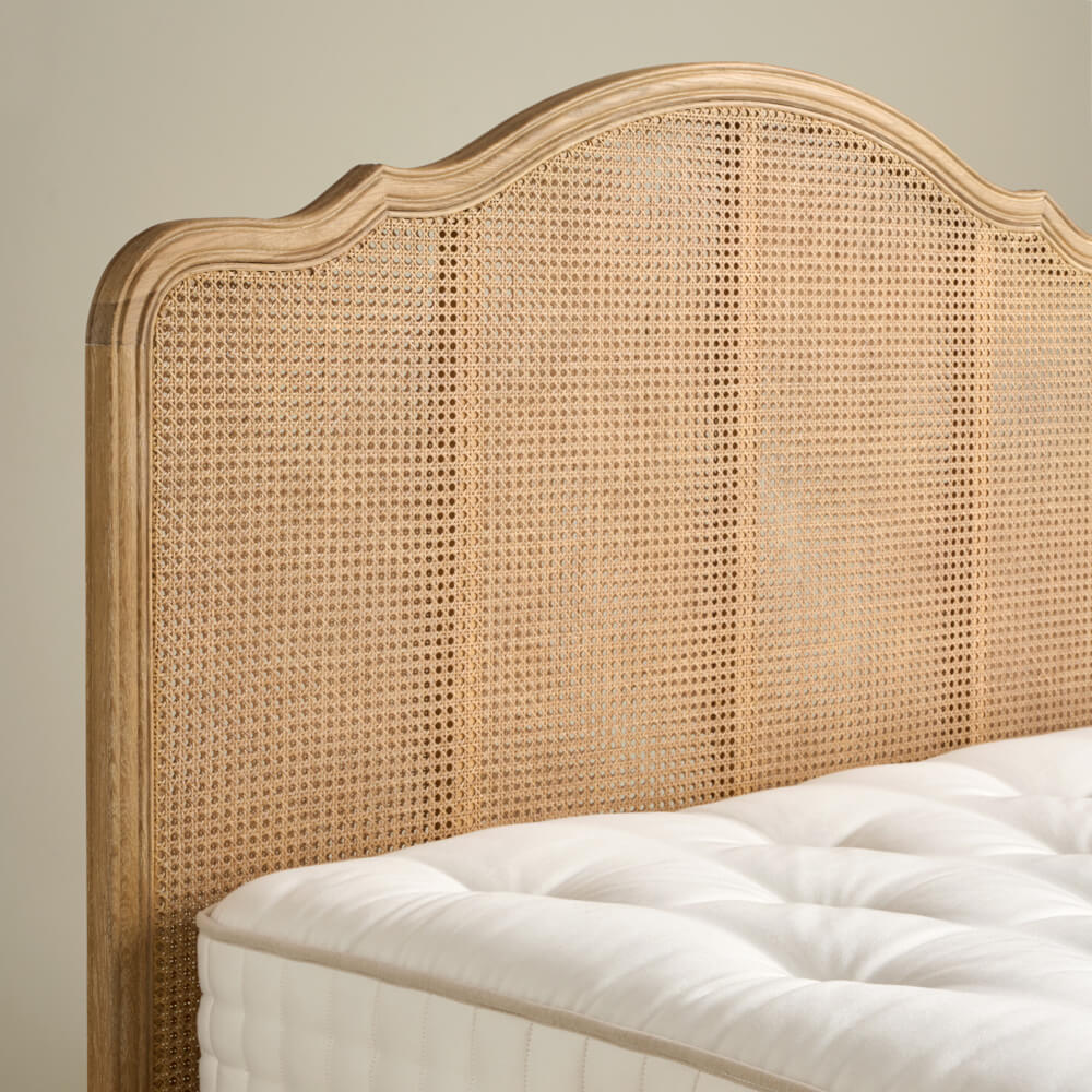Sienna Beau Rattan Bed, Weathered Oak / Rattan, Double